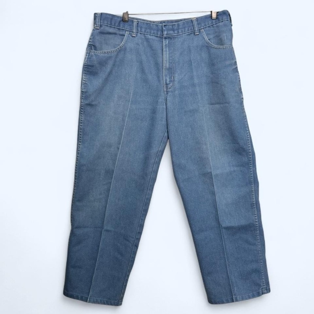 True Craft Light Wash Straight Leg Jeans Mens Sz 38x29 Relaxed Casual Denim Dad